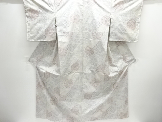 JAPANESE KIMONO / OMESHI / NISHIJIN-ORI / WOVEN FLOWER CREST